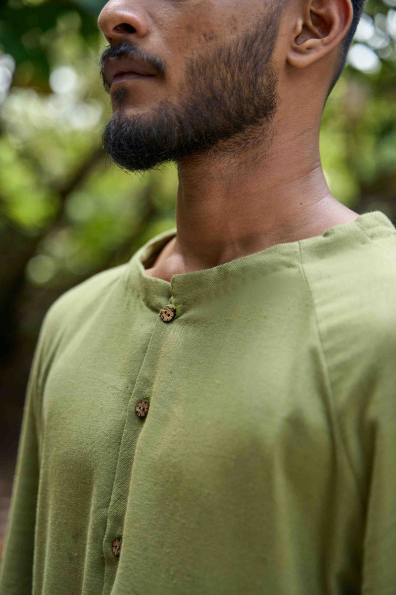 Raglan Sleeve Cotton Shacket | Verified Sustainable Mens Jacket on Brown Living™