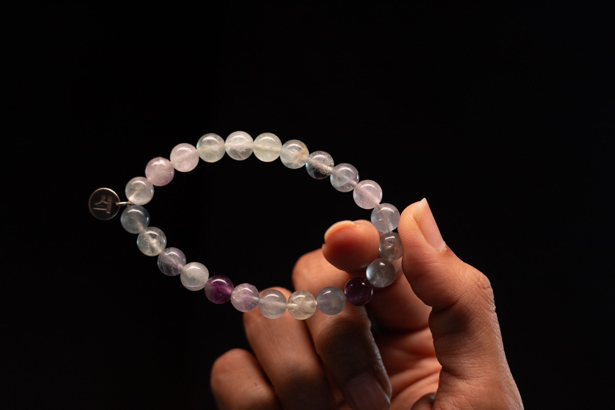 Rainbow Fluorite Bracelet | Handmade Healing Crystal Jewelry – Womens Bracelets by Rā The Studio available on Brown Living™. . SKU: RA - BR - RF - 01. Img 1.