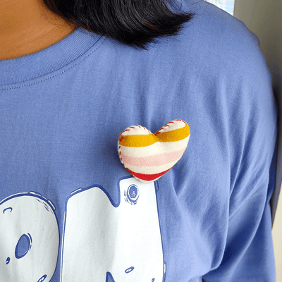 Rainbow Heart Brooch – Womens Brooches & Lapel Pins on Brown Living™. SKU: WEBROOCHHEART. Img 4.