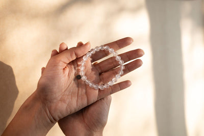 Rainbow Moonstone Bracelet | Healing Crystal Jewelry – Womens Bracelets on Brown Living™. SKU: RA-BR-RMS-01. Img 4.