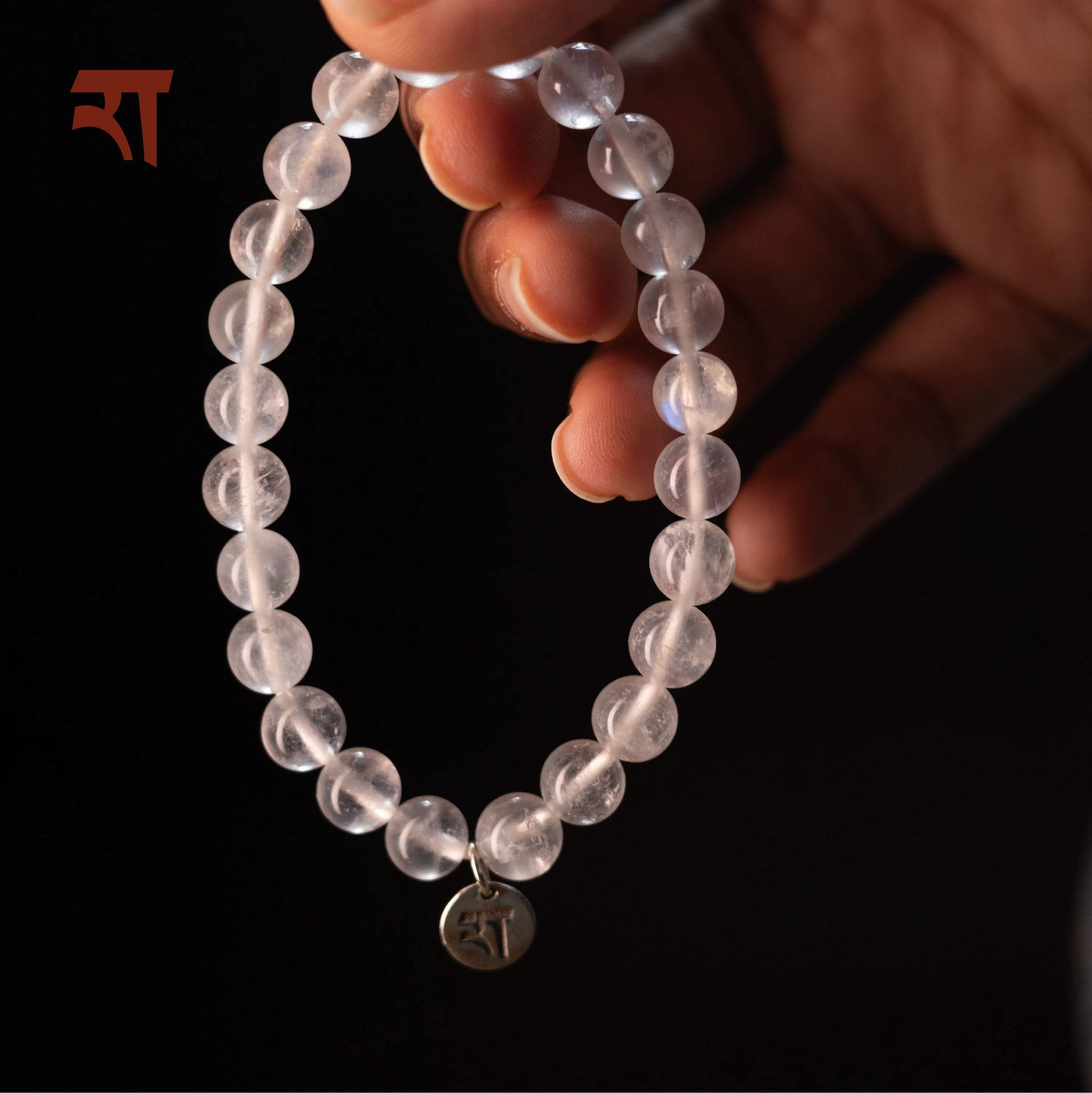 Rainbow Moonstone Bracelet | Healing Crystal Jewelry – Womens Bracelets on Brown Living™. SKU: RA-BR-RMS-01. Img 2.