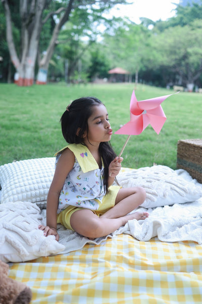 Rainbow Pop Girls Cotton Co - ord Set | Colorful Comfortable Kids Outfit – Kids Daywear Sets on Brown Living™. SKU: RPG23M1. Img 4.