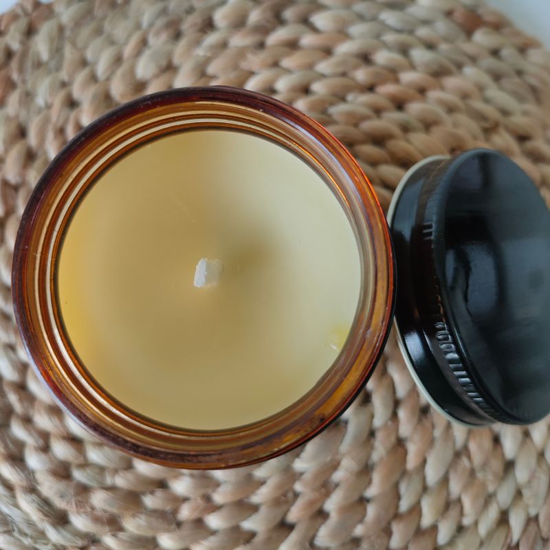 Rajnigandha Scented Soy Wax Candle – Natural & Eco - Friendly – Candles & Fragrances on Brown Living™. SKU: BGSC000009. Img 3.