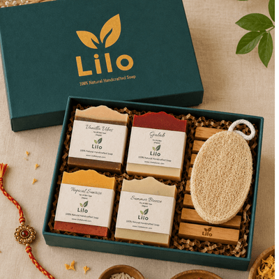 Rakhi Special - The Natural Bath Ritual Gift Box – Gift Giving on Brown Living™. SKU: SKUG0003. Img 1.