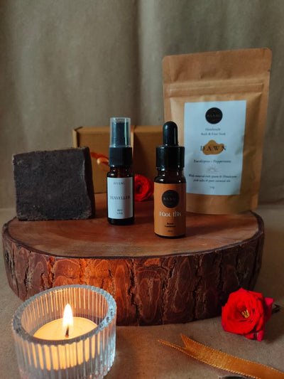 Raksha Bandhan Gift Box for Brother | Men's Wellness Hamper – Gift Hampers on Brown Living™. SKU: PTPGB001. Img 4.