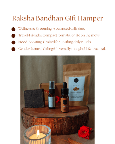 Raksha Bandhan Gift Box for Brother | Men's Wellness Hamper – Gift Hampers on Brown Living™. SKU: PTPGB001. Img 2.