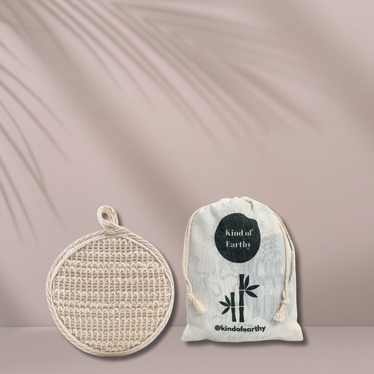 Ramie Fiber Loofah | Natural Plant Fiber Body Scrubber – Body Scrub on Brown Living™. SKU: KOE-015-SL-1. Img 1.