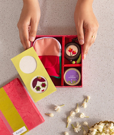 Rangini Gift Box | Handcrafted Eco Friendly Gift Hamper – Gift Giving on Brown Living™. SKU: Gul-24. Img 7.