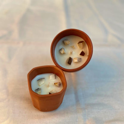 Rasal (रसाल) - 100% soy - wax candle | Zero Soot Candle | Mango Coconut – Candles & Fragrances by Pravaah India available on Brown Living™. Large . SKU: CAN004_Large. Img 6.