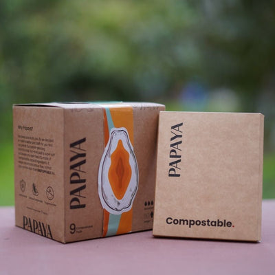 Rash - Free and 100% Biodegradable Sanitary Pads (9 pads) – Sanitary Pad on Brown Living™. SKU: menstrual pads - day use - med flow - 01. Img 1.