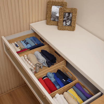 Rattan Helsinki Basket – Handmade Woven Storage Basket – Baskets & Boxes on Brown Living™. SKU: HelsinkiBasketSmall. Img 4.