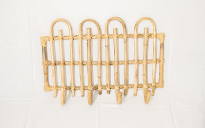 Rattan Hook Organiser | Handmade Wall Hanger for Keys & Essentials – Organisers on Brown Living™. SKU: SYMWA002. Img 2.