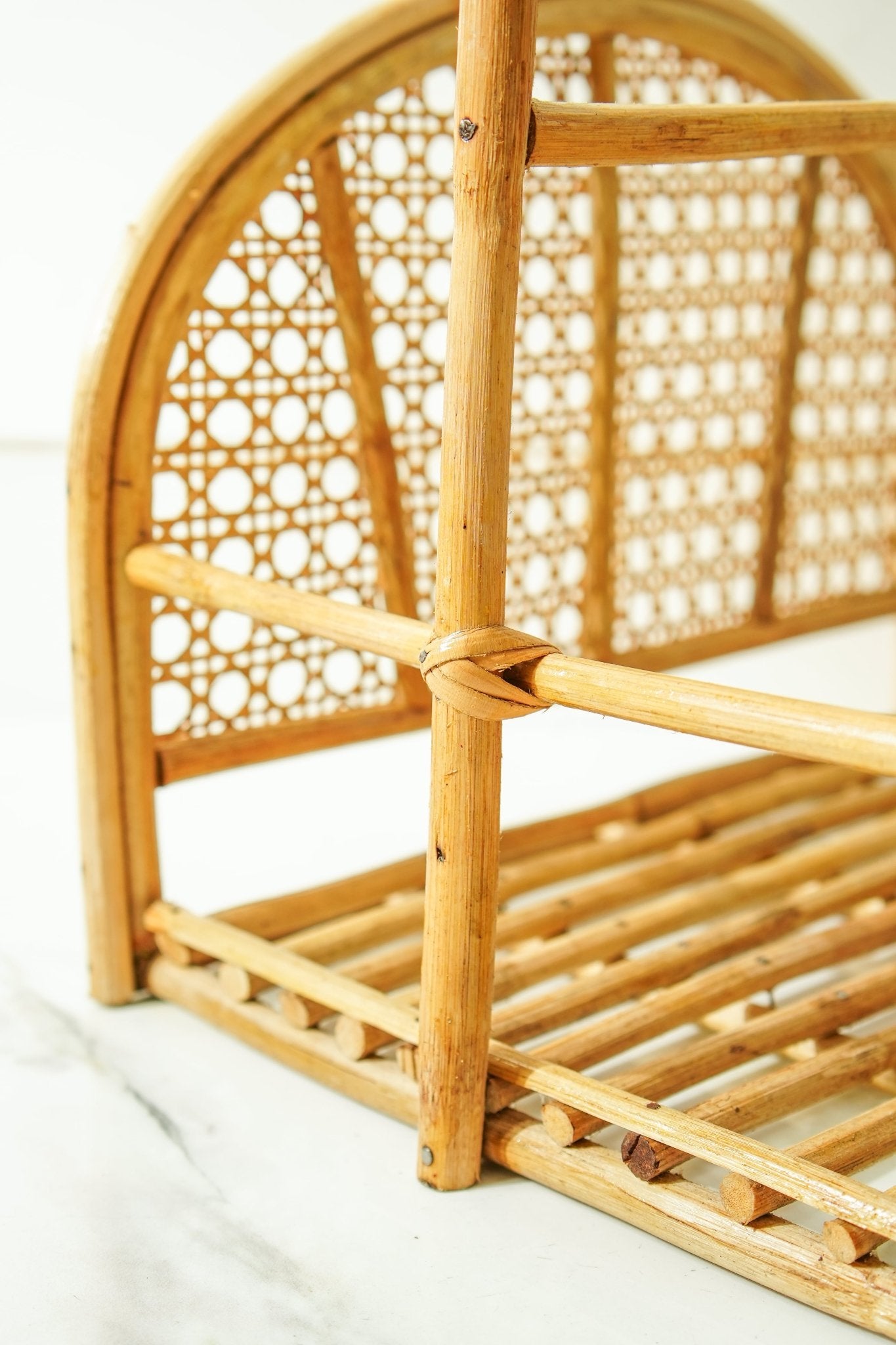 Rattan Jaal Magazine & Book Holder – Stylish & Functional Organizer – Organizers on Brown Living™. SKU: SYMMH002. Img 7.