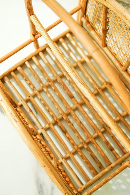 Rattan Jaal Magazine & Book Holder – Stylish & Functional Organizer – Organizers on Brown Living™. SKU: SYMMH002. Img 8.