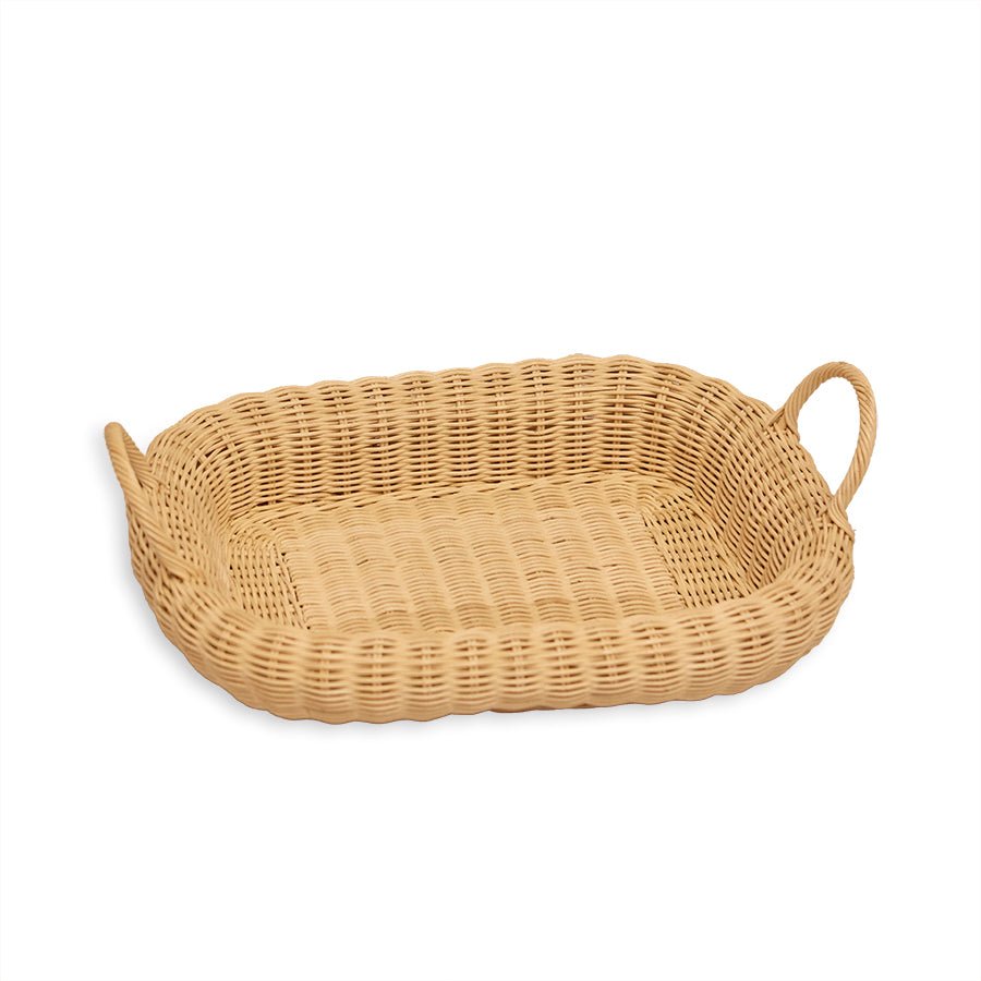 Rattan Lagos Handwoven Serving Tray – Trays & Platters on Brown Living™. SKU: Lagostray. Img 2.