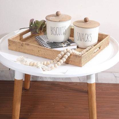 Rattan Manila Tray – Handwoven Sustainable Serving & Décor Tray – Home Decor on Brown Living™. SKU: ManilaRectangleTraySmall. Img 3.