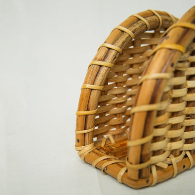 Rattan Napkin Holder | Handmade, Eco - Friendly Table Organizer – Table Essentials on Brown Living™. SKU: SYMTA005. Img 2.