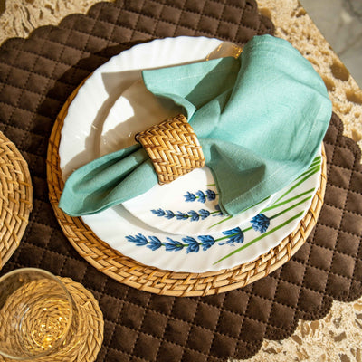 Rattan Napkin Rings (Set of 2) | Handmade, Eco - Friendly Dining Decor – Table Essentials on Brown Living™. SKU: SYMTA004. Img 1.