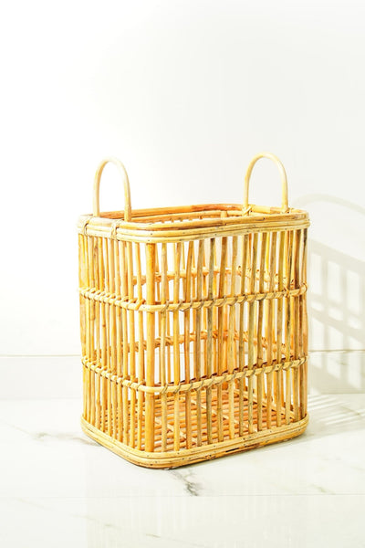 Rattan Rectangular Laundry Basket | Handmade, Eco - Friendly & Spacious – Laundry Baskets on Brown Living™. SKU: SYMBA004. Img 3.