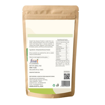 Raw Banana Powder | Prebiotic Superfood | Supports Gut Health | 200g – Powder Drink Mixes by Ecotyl available on Brown Living™. . SKU: ECOTYL00036. Img 6.