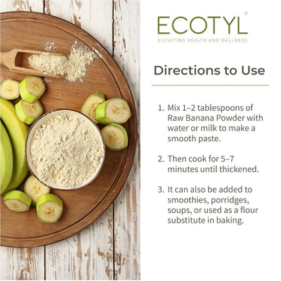 Raw Banana Powder | Prebiotic Superfood | Supports Gut Health | 200g – Powder Drink Mixes by Ecotyl available on Brown Living™. . SKU: ECOTYL00036. Img 4.