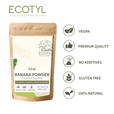 Raw Banana Powder | Prebiotic Superfood | Supports Gut Health | 200g – Powder Drink Mixes by Ecotyl available on Brown Living™. . SKU: ECOTYL00036. Img 3.