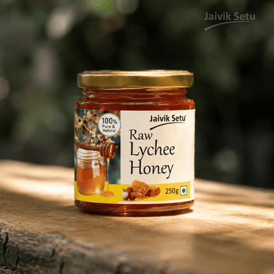 Raw Lychee Honey | 250g Natural Honey – Honey & Syrups on Brown Living™. SKU: LHJS1. Img 1.