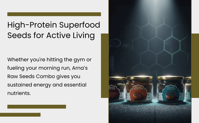Raw Seeds Combo Pack Of 4 | Sunflower Sesame Pumpkin Flax – Dried Fruits, Nuts & Seeds on Brown Living™. SKU: ARNAS-9. Img 8.