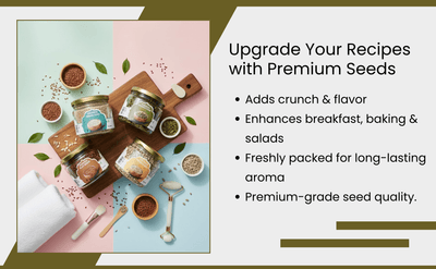 Raw Seeds Combo Pack Of 4 | Sunflower Sesame Pumpkin Flax – Dried Fruits, Nuts & Seeds on Brown Living™. SKU: ARNAS-9. Img 9.