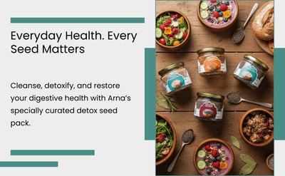 Raw Seeds Combo Pack Of 6 | Protein Fiber Rich Natural Seeds – Dried Fruits, Nuts & Seeds on Brown Living™. SKU: ARNAS-10. Img 8.