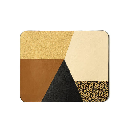 Rectangular Mouse Pad – Plant Leather & Cork (Neutral Tones) – Desk Accessories on Brown Living™. SKU: CPMPGH002. Img 1.