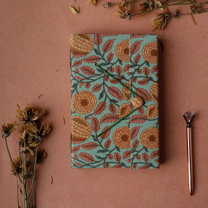 Recycled Paper Vintage Journal - Jumbo – Notebooks & Notepads by ONEarth available on Brown Living™. Green . SKU: OEP474a. Img 5.