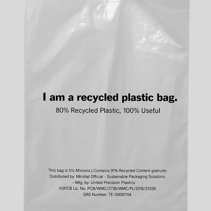 Recycled Plastic Bags – Eco - Friendly, Durable & Sustainable Carry Bags – Packing Materials on Brown Living™. SKU: MO - 13. Img 3.