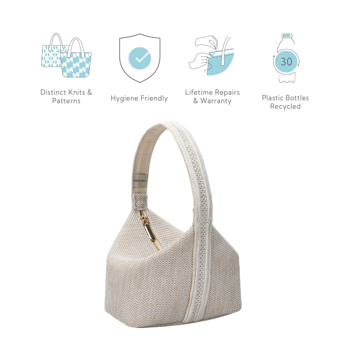 Recycled Plastic Yarn Empress Mini Potli Bag – Handbags on Brown Living™. SKU: Potli001. Img 14.