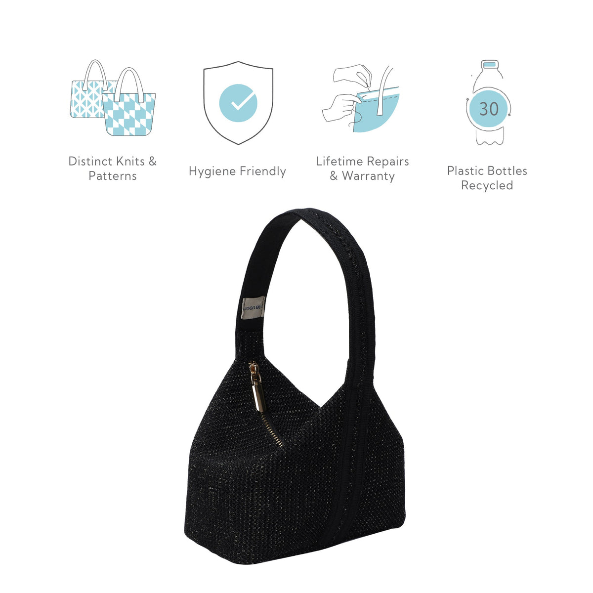 Recycled Plastic Yarn Empress Mini Potli Bag – Handbags on Brown Living™. SKU: Potli002. Img 9.