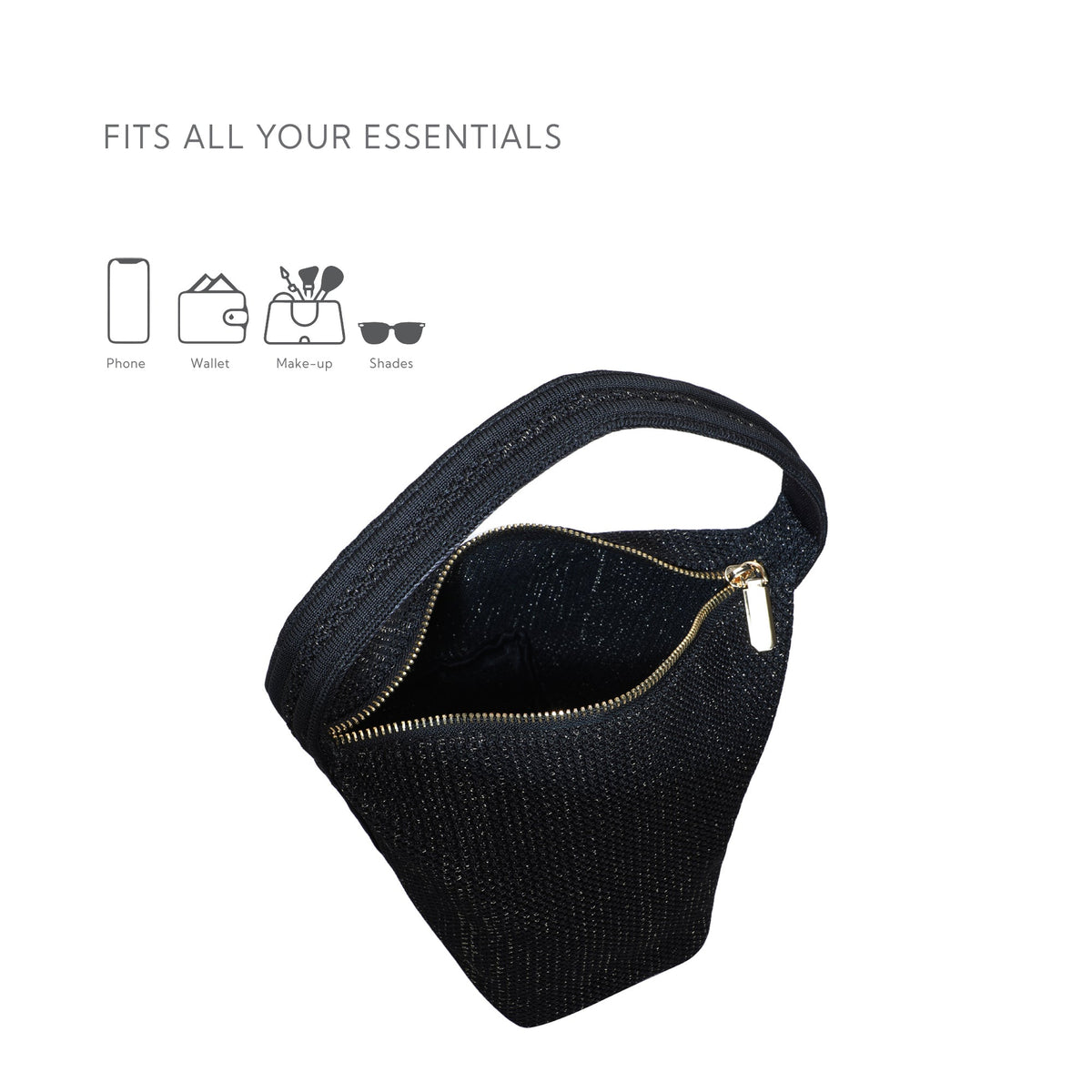 Recycled Plastic Yarn Empress Mini Potli Bag – Handbags on Brown Living™. SKU: Potli002. Img 8.