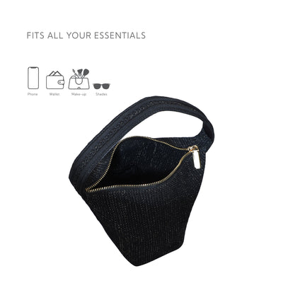 Recycled Plastic Yarn Empress Mini Potli Bag – Handbags on Brown Living™. SKU: Potli002. Img 8.