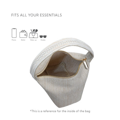 Recycled Plastic Yarn Empress Mini Potli Bag – Handbags on Brown Living™. SKU: Potli004. Img 19.