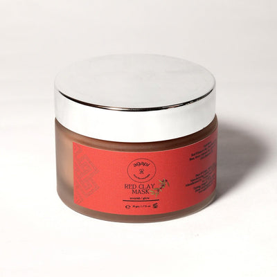 Red Clay Mask - 50g – Face Pack on Brown Living™. SKU: RCM - 01. Img 5.