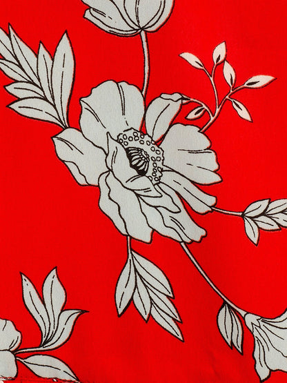 Red Floral Cotton Dress Regular Fit for Girls – Kids Daywear Sets on Brown Living™. SKU: PG146_1. Img 3.