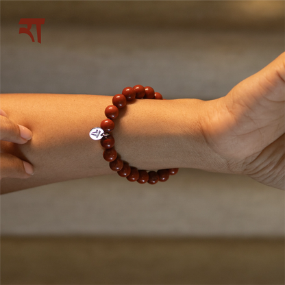 Red Jasper Bracelet | Handmade Healing Crystal Jewelry – Womens Bracelets on Brown Living™. SKU: RA-BR-RJ-01. Img 2.