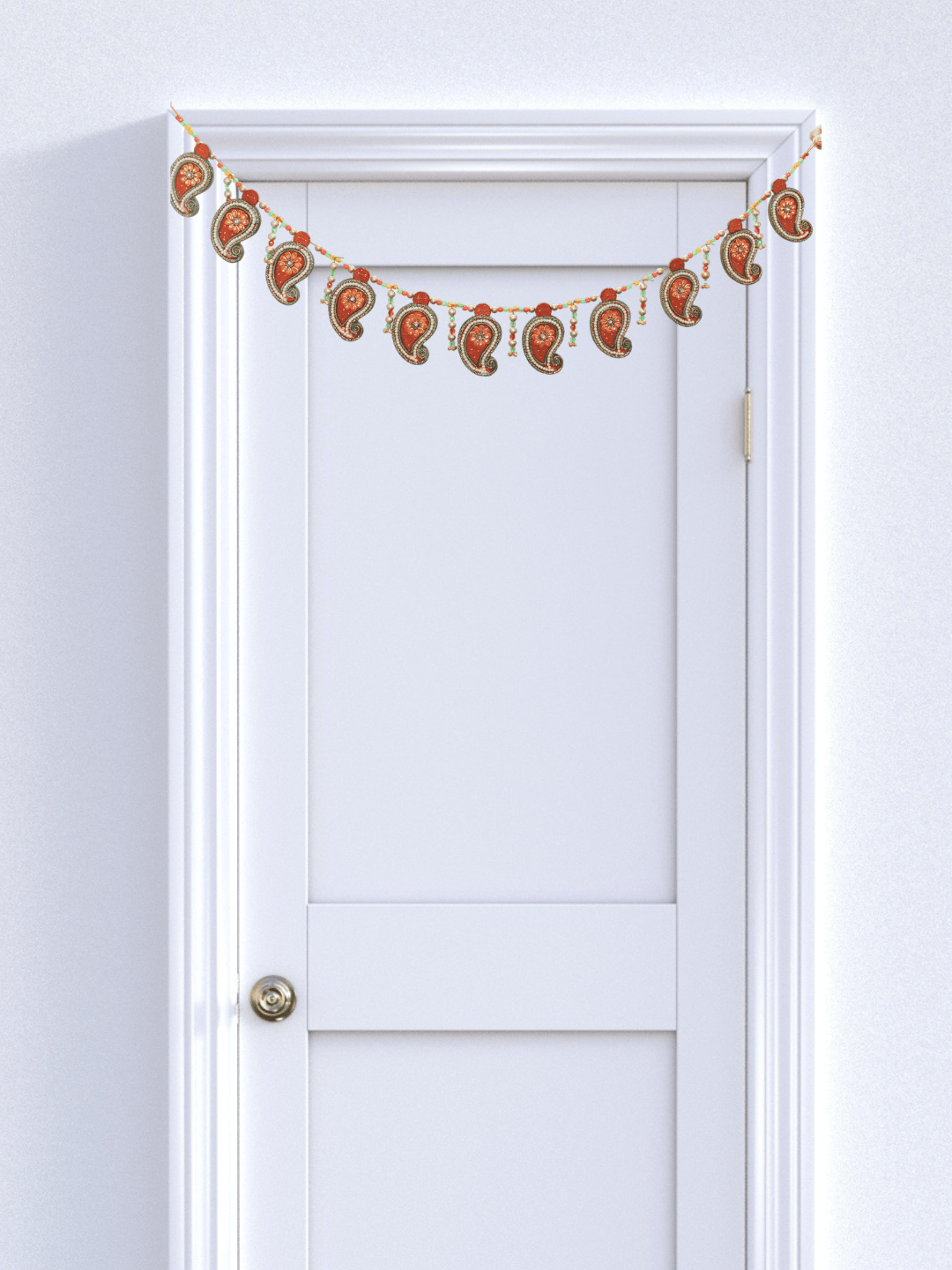 Red Kerry Toran | Handcrafted Traditional Door & Wall Decor – Home Decor on Brown Living™. SKU: AB15. Img 2.