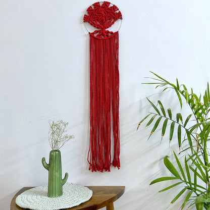 Red Macrame Tree of Life | Verified Sustainable by Brown Living™