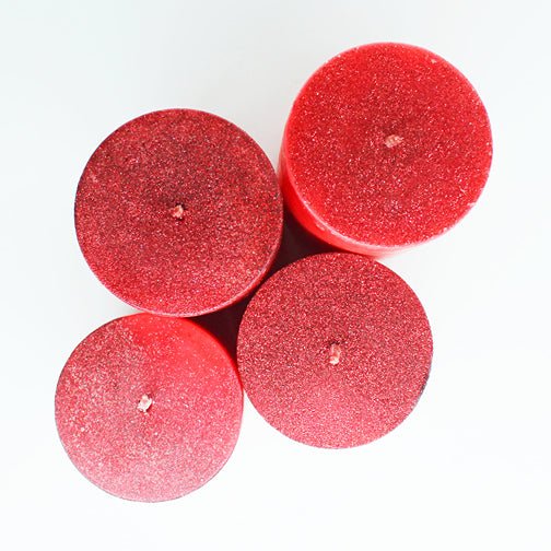 Red Pillar Jumbo Perfumed Candles / Set of 4 | Verified Sustainable Candles & Fragrances on Brown Living™