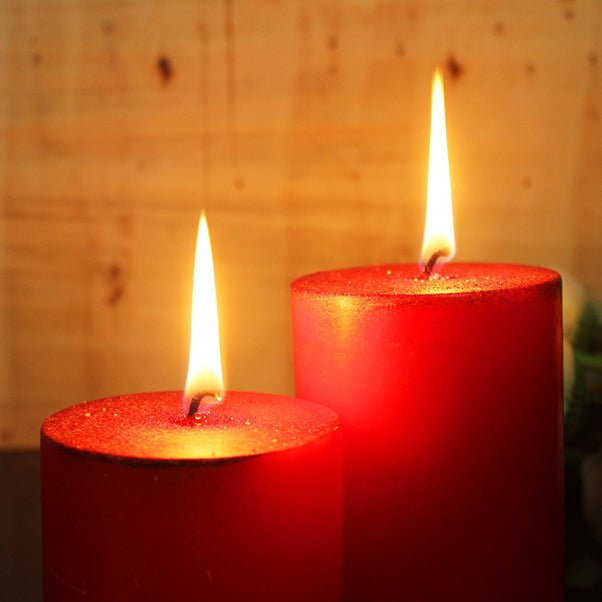 Red Pillar Jumbo Perfumed Candles / Set of 4 | Verified Sustainable Candles & Fragrances on Brown Living™