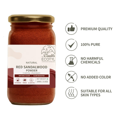 Red Sandalwood Powder - Body Mask 100g – Body Scrub by Ecotyl available on Brown Living™. . SKU: ECOTYL00044. Img 3.