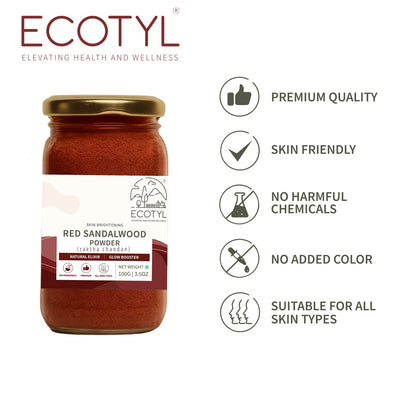 Red Sandalwood Powder- Body Mask 100g – Body Scrub on Brown Living™. SKU: ECOTYL00044. Img 3.