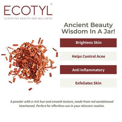 Red Sandalwood Powder- Body Mask 100g – Body Scrub on Brown Living™. SKU: ECOTYL00044. Img 2.