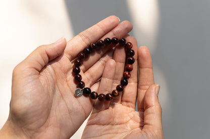 Red Tiger’s Eye Bracelet | Handmade Healing Crystal Jewelry – Womens Bracelets by Rā The Studio available on Brown Living™. . SKU: RA - BR - RTE - 01. Img 1.