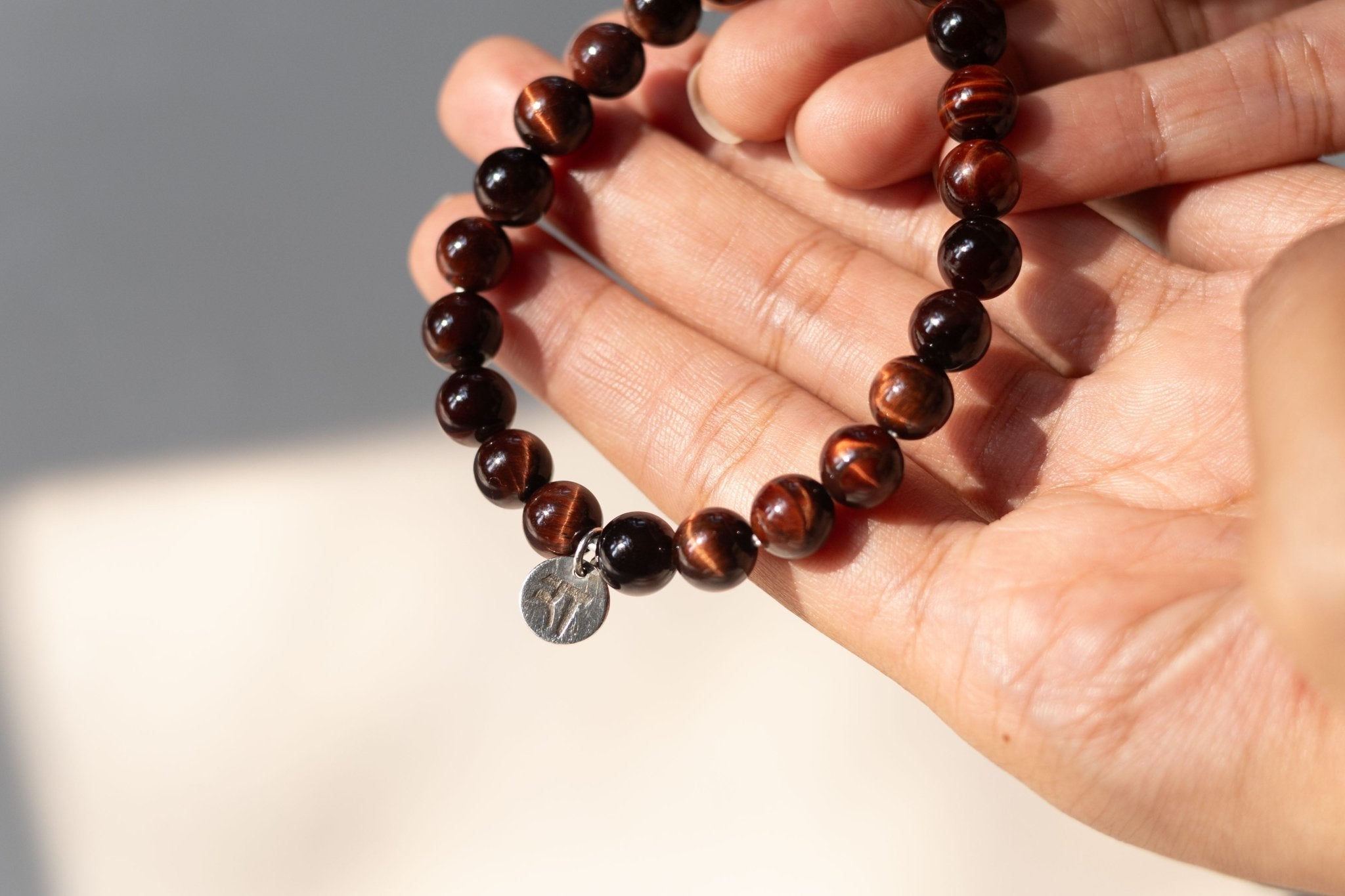 Red Tiger’s Eye Bracelet | Handmade Healing Crystal Jewelry – Womens Bracelets by Rā The Studio available on Brown Living™. . SKU: RA - BR - RTE - 01. Img 2.